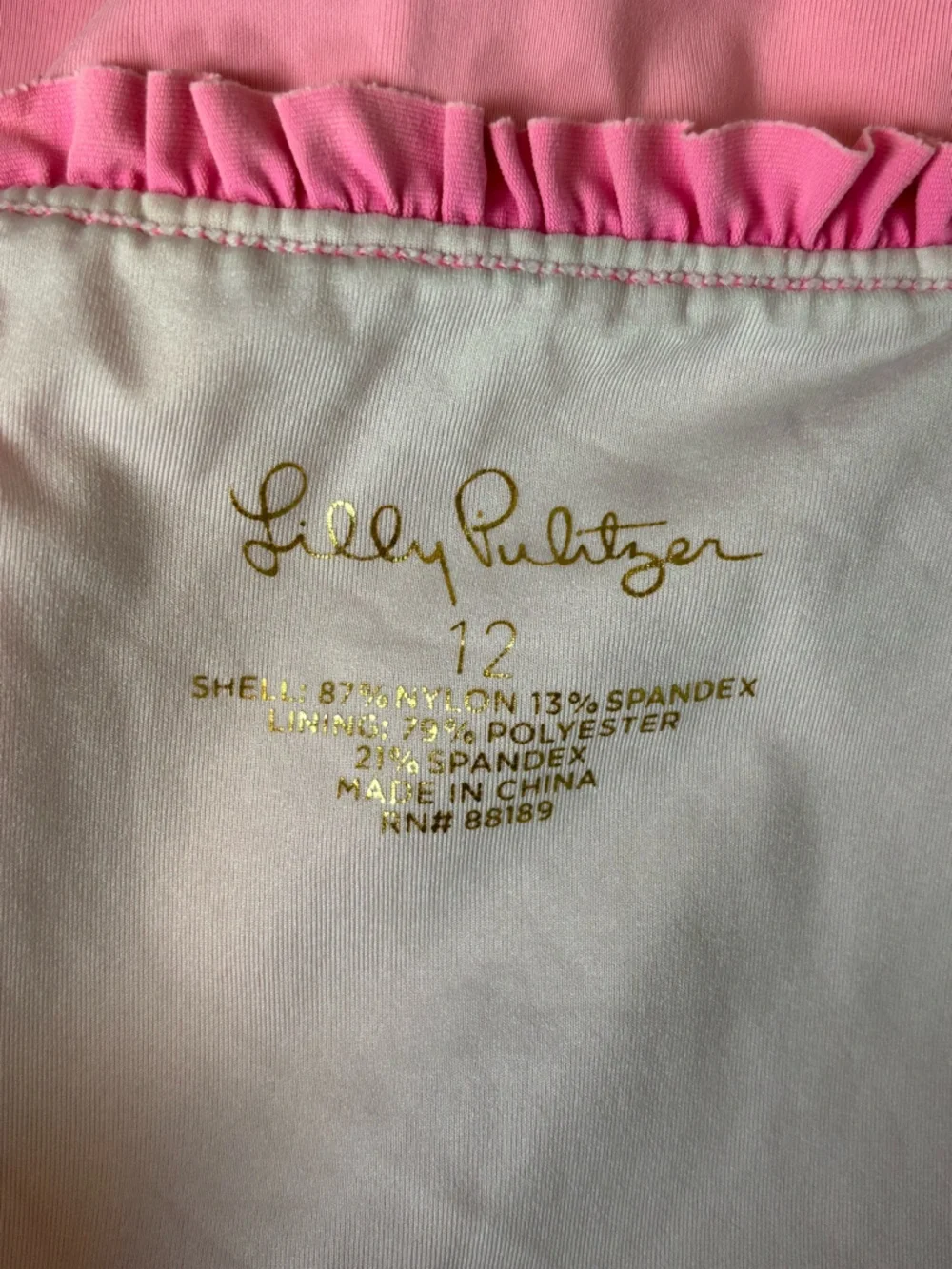 Lilly Pulitzer Juliet One Piece‎ Girls Swimsuit UPF 50+ Pink Tropics Size 12